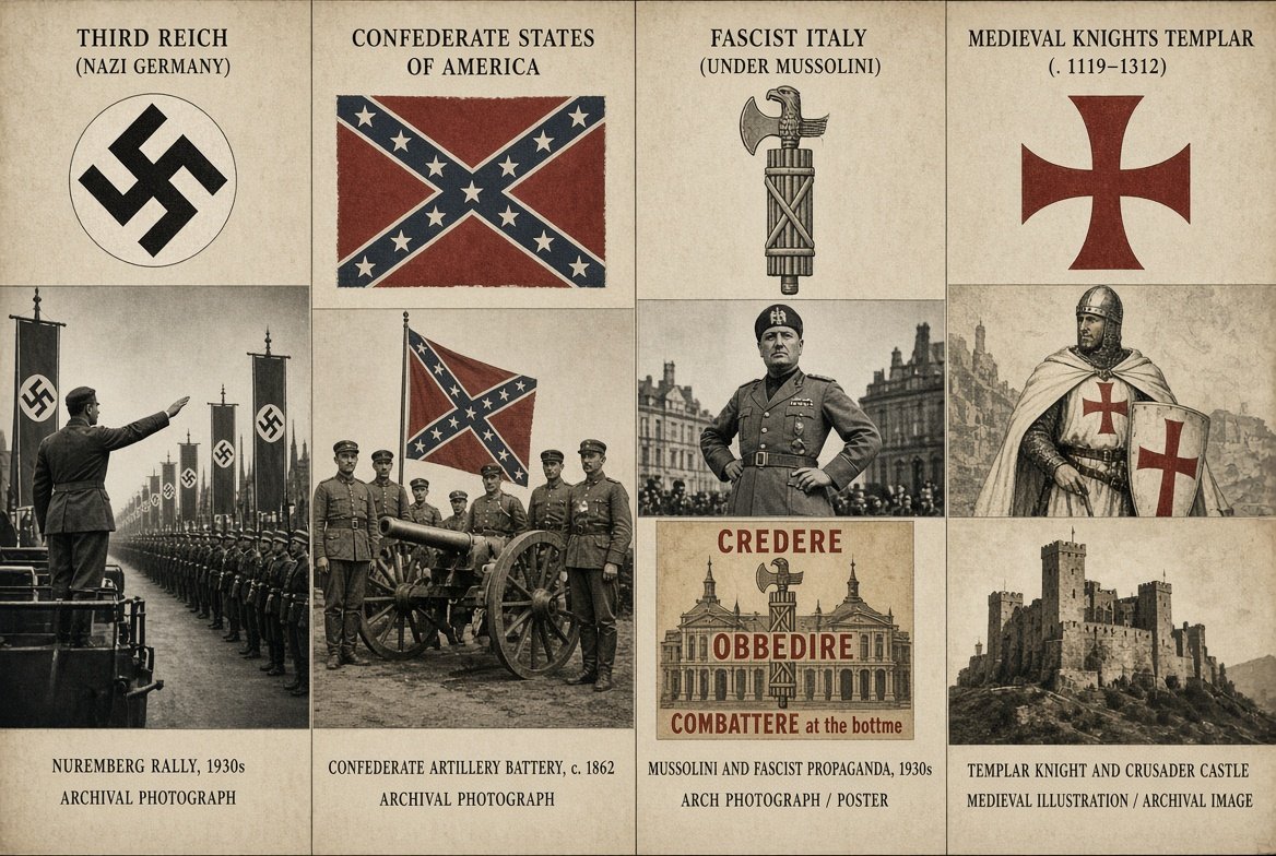 DonnyServusDei's tweet photo. Yes, l support the Third Reich.
Yes, l support the Confederacy.
Yes, l support Fascist Italy.
Yes, l support the Knights Templar.

No, I will not apologize. https://t.co/RvBQEk9jlO