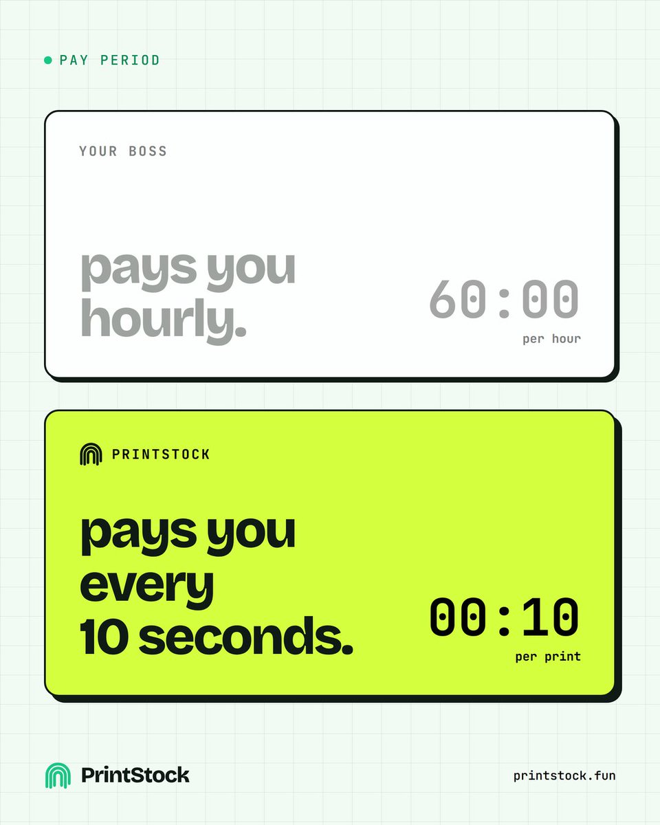printstockonrh's tweet photo. Your boss pays you hourly.

We pay you every 10 seconds.

https://t.co/fBRhTg4mTG https://t.co/ZaQbYdFcGm