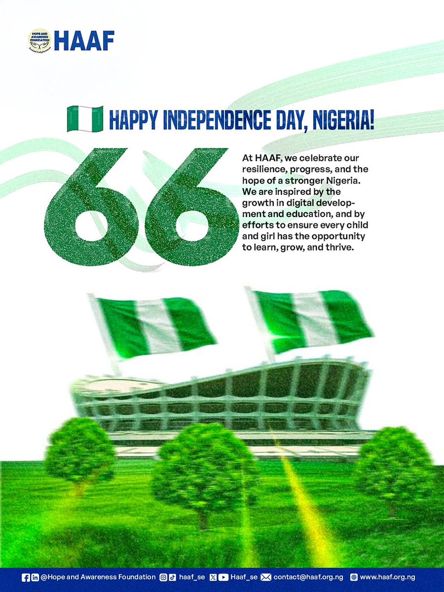 haaf_2019's tweet photo. @haaf_2019 celebrates #Nigeria #Independence #Day
#HAAF celebrates the resilience and hope of stronger Nigerians who believe in the country despite all turmoil and turbulence. https://t.co/x5JUEskVdF