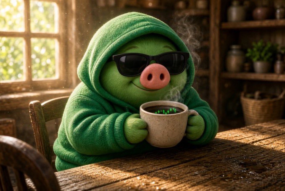 muller0767's tweet photo. @Porkumeme
Good morning, herd. The green pig is already up. Charts should follow.
$PORKU only goes one way.
☕ Get your snout in early
https://t.co/v9PnrVtEnQ
#HOODPORK #PORKU #GoodMorning #OnlyUp https://t.co/OOrASWKdUw