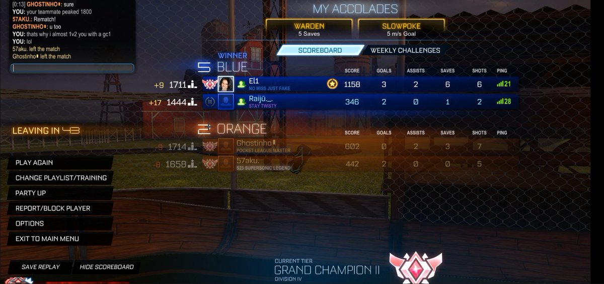 rl_El1's tweet photo. So apparently I'm 1800 peak while almost 1v2 against 2k+ people with my gc1 mate BALLRIGHT

ALSO STILL LFT https://t.co/OtYZhFGAW2