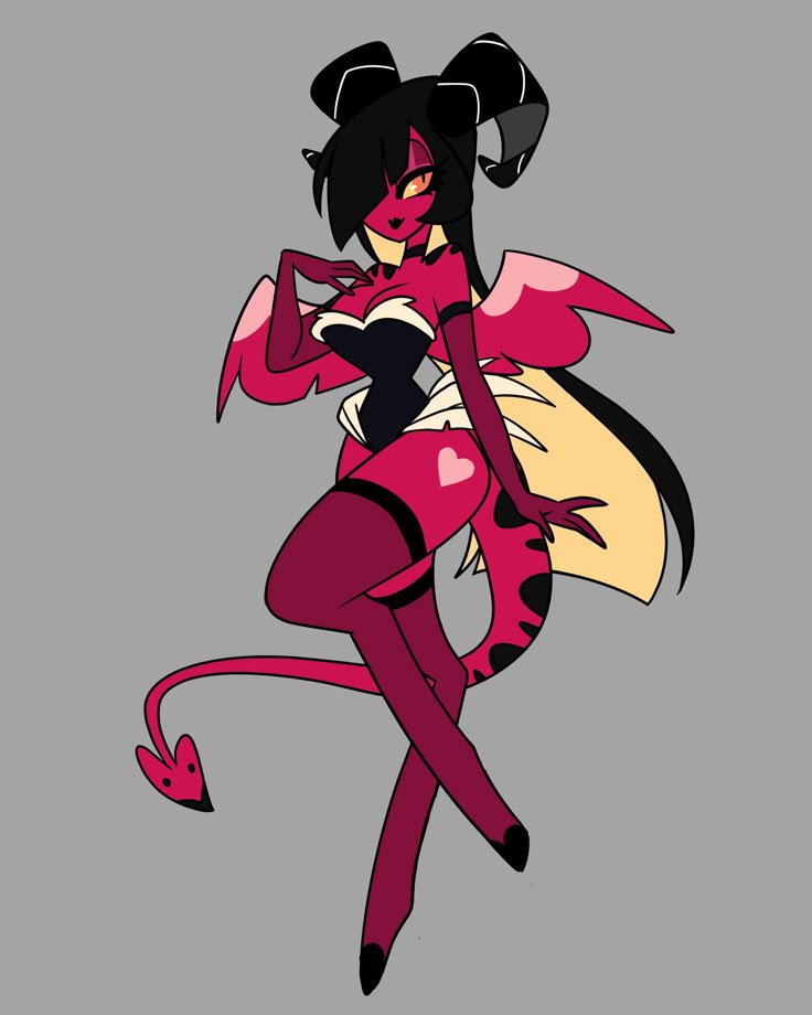 Emma00445's tweet photo. Cute, cheeky, and a little bit devilish. 😈✨
#DemonGirl #DigitalArt #CharacterDesign #HelluvaBossStyle #OCArt https://t.co/d2BAXnk2fj