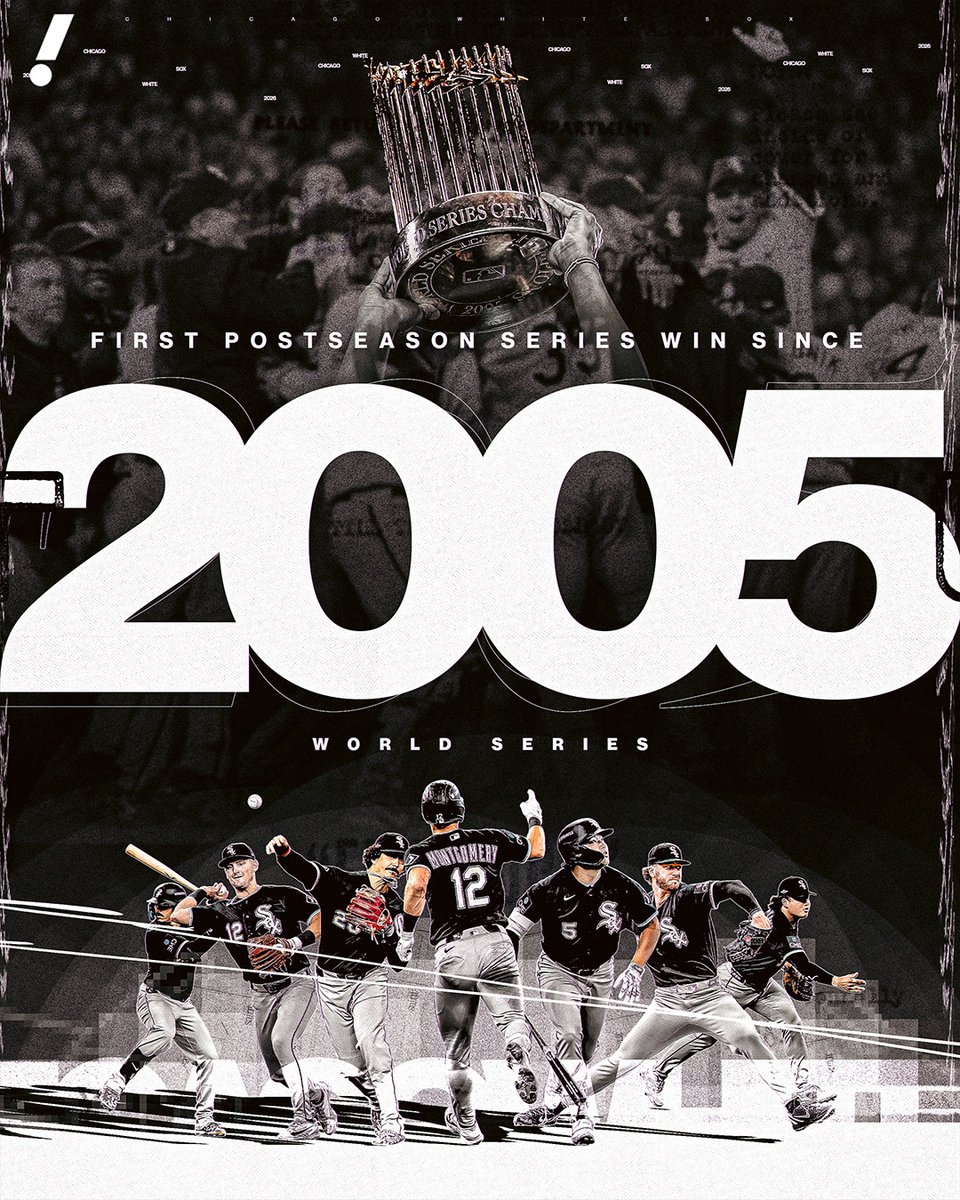 YahooSports's tweet photo. WHITE SOX FAITHFUL, THE WAIT IS OVER 😱

Chicago sweeps the Astros to win its first postseason series since winning it all in 2005 👏 https://t.co/3rn5SDGzP5