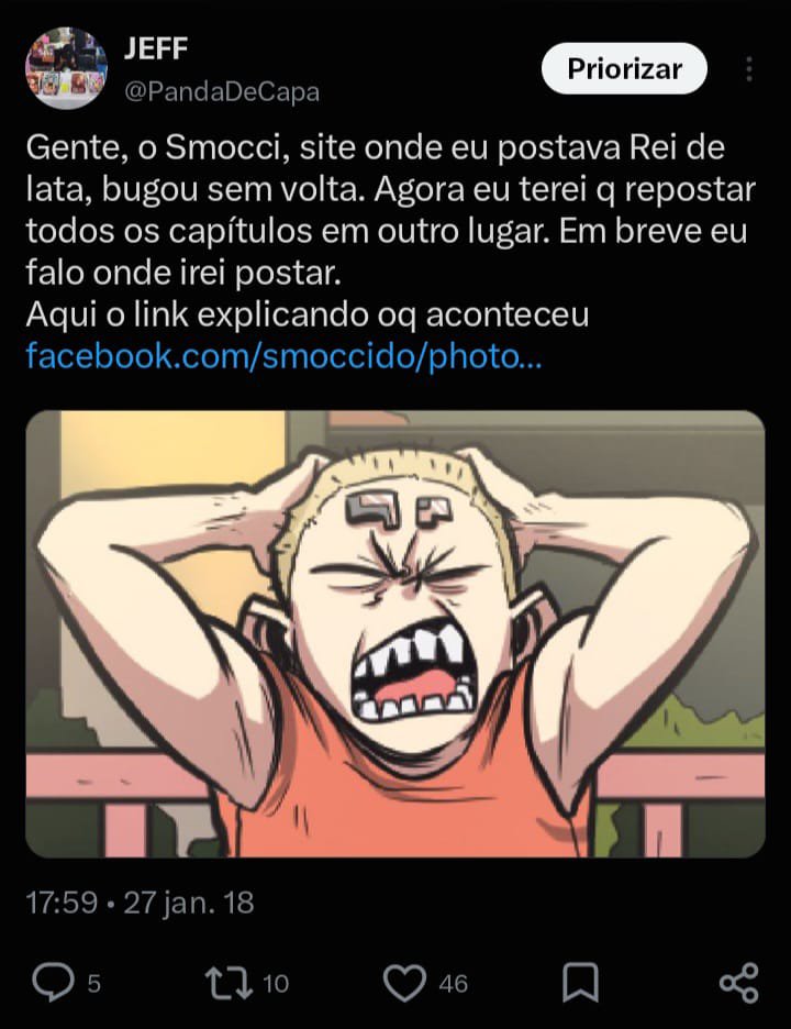 PandaDeCapa's tweet photo. E aconteceu de novo kkkkk não dá pra postar teu mangá/quadrinho em um lugar só.
Vamos recomeçar aos poucos.
Postei o primeiro capítulo de Rei de Lata lá na Fliptru https://t.co/xYNPYJTg6V