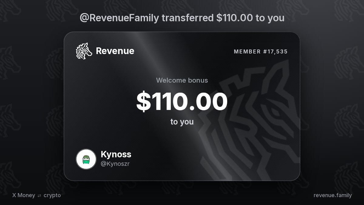 Kynoszr's tweet photo. @RevenueFamily Logged in and found $110.00 from @RevenueFamily https://t.co/Rl8KfBo4un