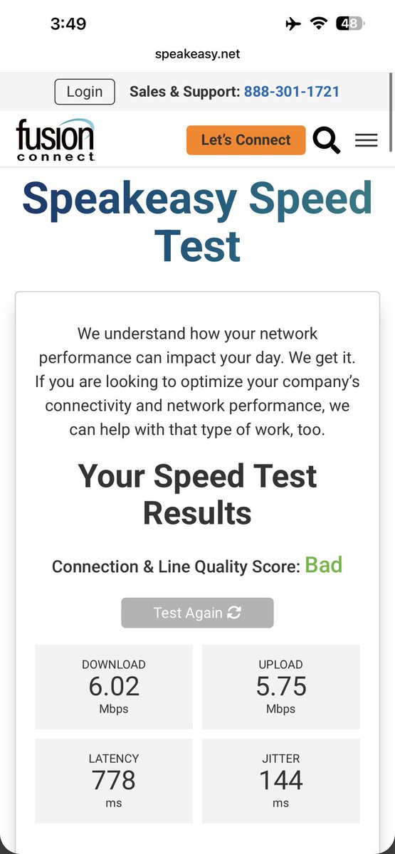 JSwain_official's tweet photo. @elonmusk @JohnLeFevre It’s bad. Welp. #deltaspeedtest https://t.co/UhKrZVkk76