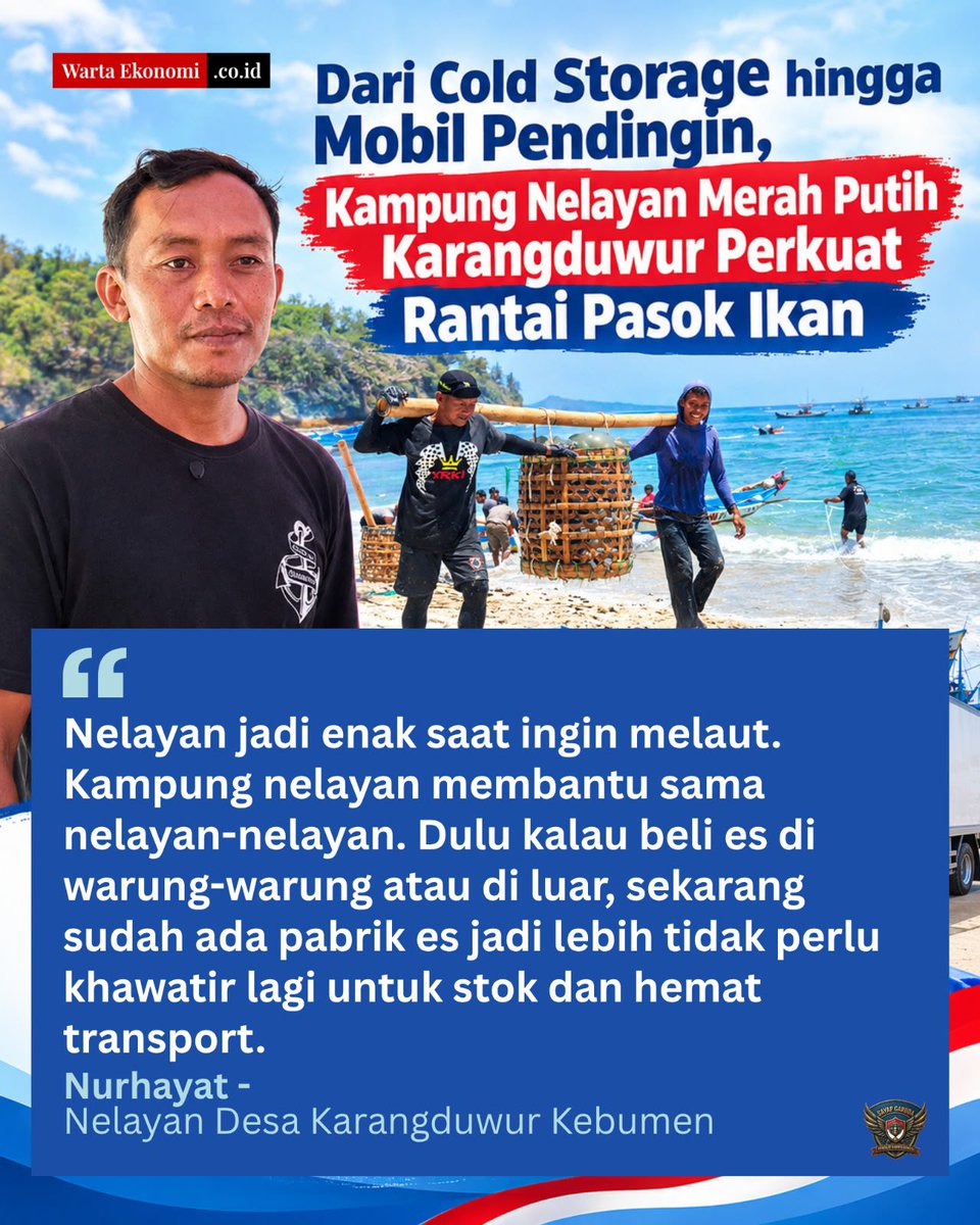 IntanPratina's tweet photo. Penguatan rantai pasok ikan memberikan kemudahan bagi #NelayanNaikKelas dalam mendapatkan stok es serta sarana penyimpanan dingin yang sangat memadai melalui #KNMP https://t.co/OuIMp8le64