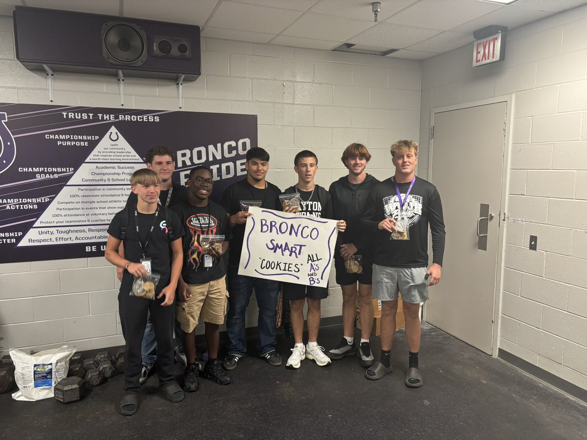 DaytonBroncosFB's tweet photo. Congratulations to all of our A/B Honor Roll football players! 🎉 their dedication in the classroom, hard work, and commitment to excellence deserve to be celebrated. As a little sweet reward, each of these outstanding student-athletes received a bag of homemade cookies! 🍪 https://t.co/MOeKfgXIY6