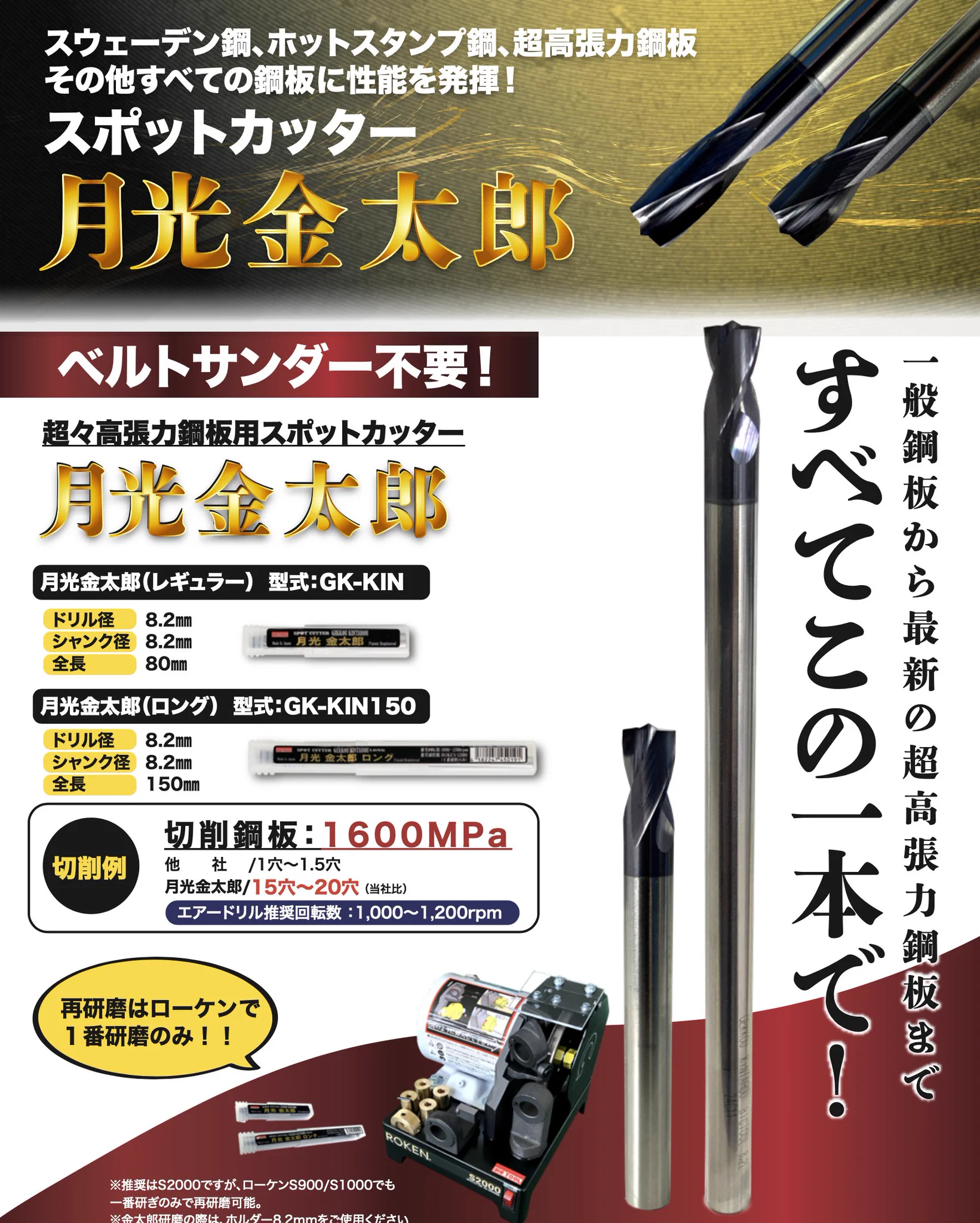 ビックツール スポットカッター月光金太郎 ショート&ロング ２本セット 未使用 公式）株式会社ビック・ツール on X: 