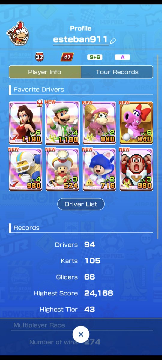 jstbn9's tweet photo. Hasta pronto, Mario Kart Tour. Echaré de menos a donkey kong jr https://t.co/V589m0Tnfb