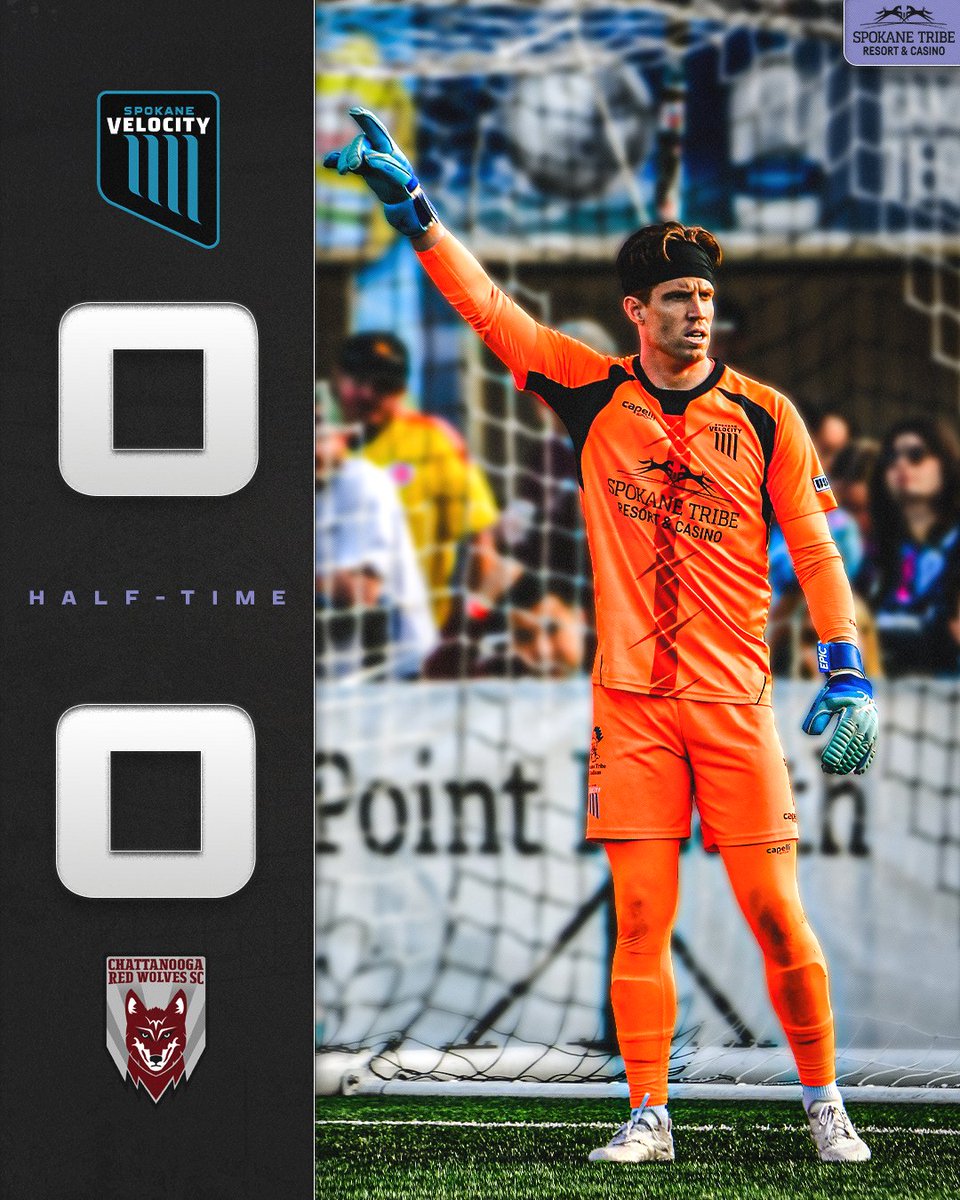 SpokaneVelocity's tweet photo. All level at half  

#SpokaneVelocityFC #LeagueOne #LetsGoSpo #UpTheFalls https://t.co/vr7muaQbqq