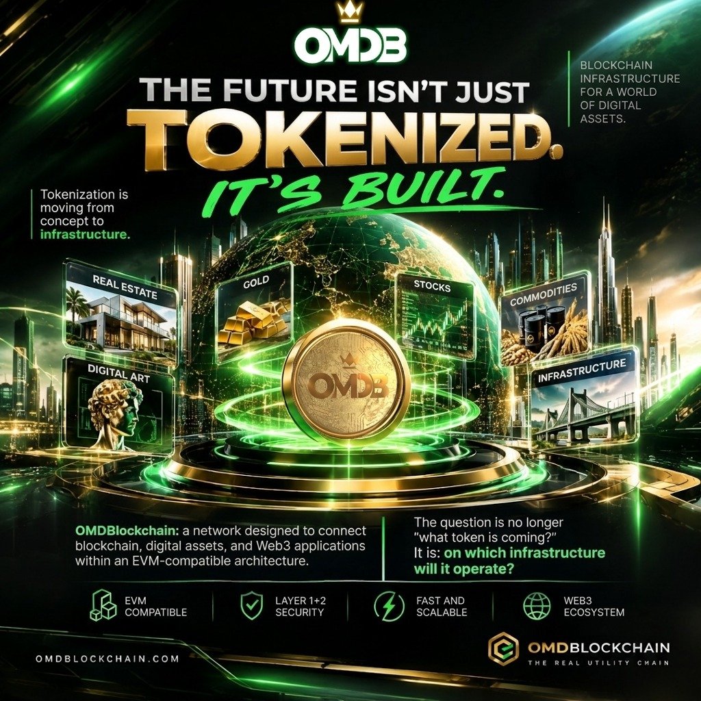OMDBlockchain's tweet photo. The future isn't just being tokenized. It’s being built.
Tokenization is shifting from concept to infrastructure.
That’s where OMDBlockchain comes in: a network designed to connect blockchain, digital assets, and Web3 applications within an EVM-
#OMDBlockchain #Blockchain #Token https://t.co/gbshiaDZ1f