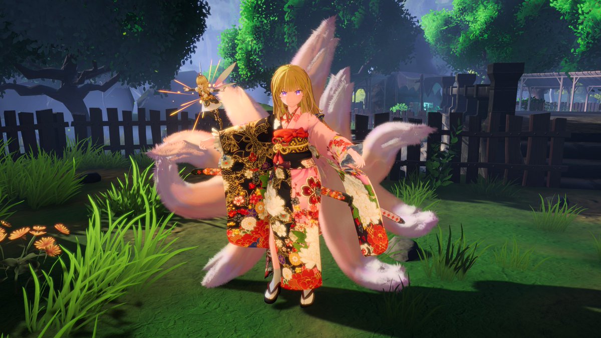ys_game_jp's tweet photo. ようやく #蒐命のラスティル DLCのSteamページを公開できました…！🎉✨

ちょっと季節外れになっちゃいましたが…
水着衣装(5色)＋九尾アクセのセットです！🦊

🔹水着防具「アクア・エトワール」
🔹アクサセリ「九尾狐の尻尾」

「アクア・エトワール」は、腕・腰・足紐のパーツを個別でON/OFFできる特殊機能付きです。🛠️

【明日・10月2日】より配信予定です！

https://t.co/eDVljTMEzp

#indiegame