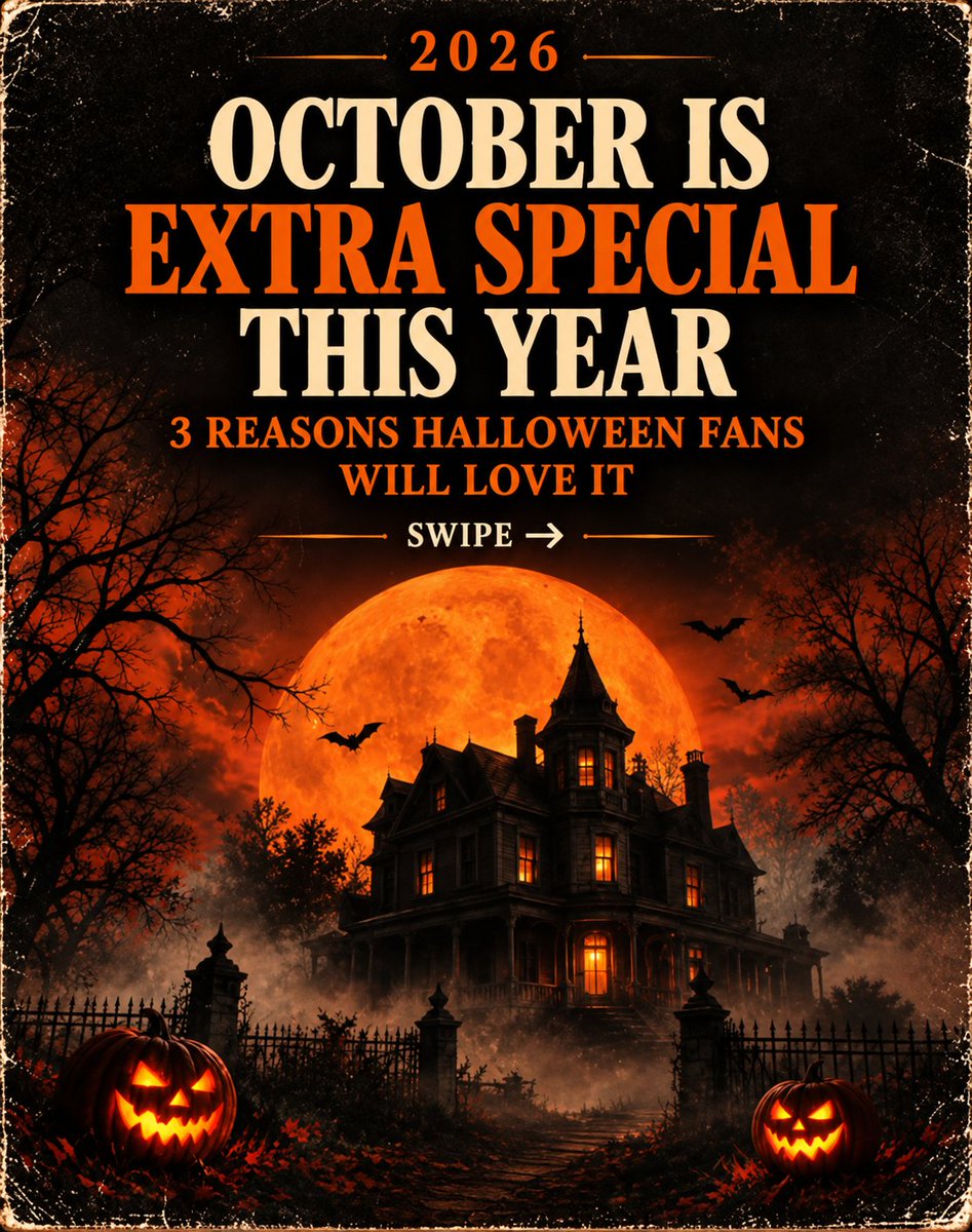 BookingTrolley's tweet photo. 🎃 POV: October 2026 is giving us EVERY reason to stay spooky! 👻🧡
#BookingTrolley #Halloween2026 #October2026 #SpookySeason #HalloweenWeekend #HalloweenVibes #WeekendGetaway #TravelInspiration #TravelGram #ExploreMore #TravelMemories #OctoberVibes #HalloweenLovers https://t.co/zXg4aQrZZ5