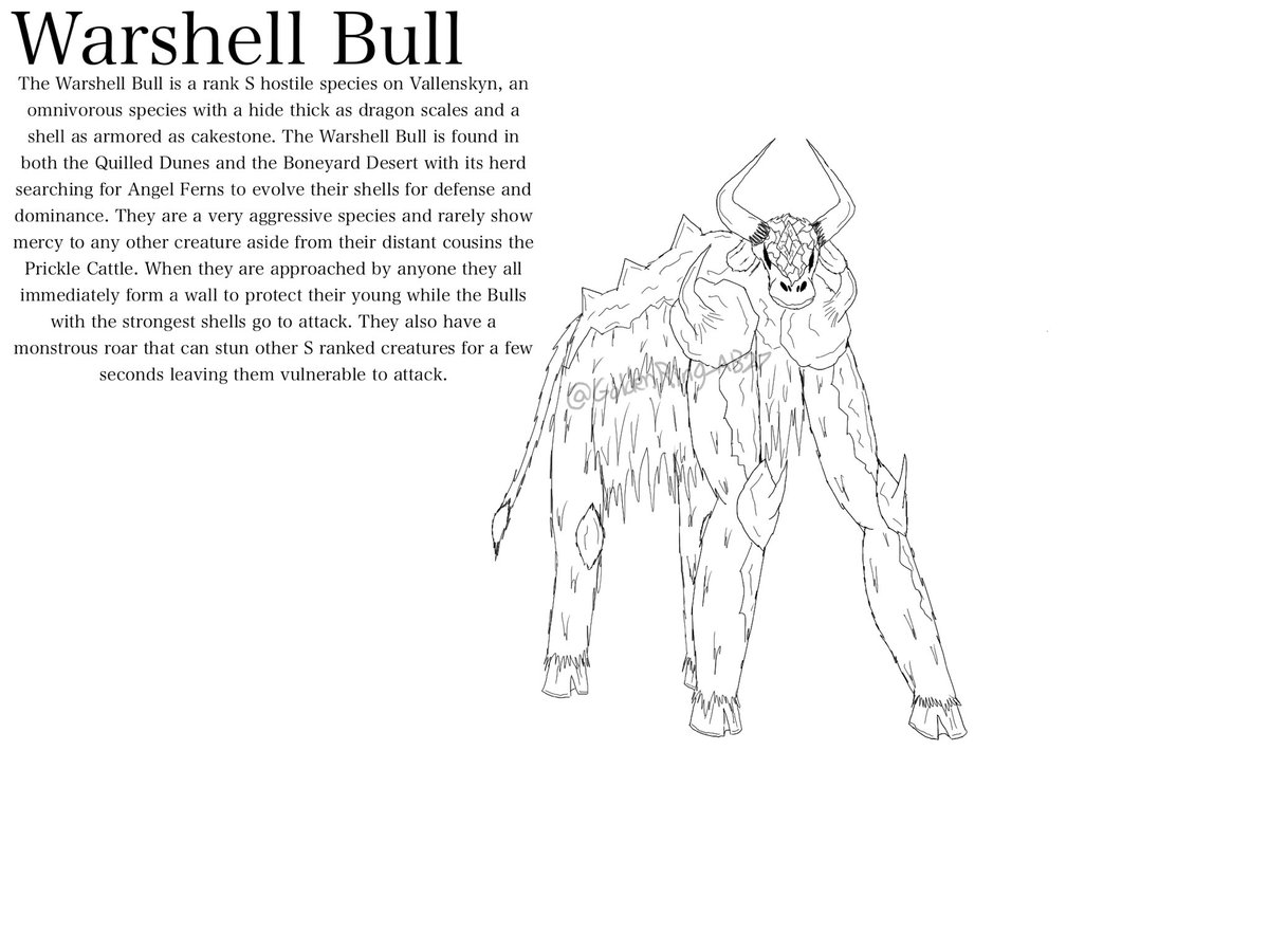 GoldenRing_AB27's tweet photo. A creature that can knock down a building without receiving a single scratch on its shell
The Warshell Bull
#ProjectV #alien #cosmichorror #Bull https://t.co/M1DSJO0Hg0