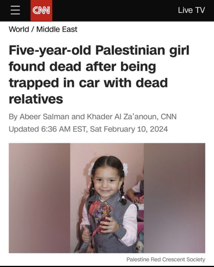 realrobdurden's tweet photo. Lifehack for people afraid of speaking out against US/Israeli terror apparatus: every time I get scared I summon images of Muhammad Tamimi (shot in the head by IDF) or Hind Rajab (shot 355 times by IDF) or Mikhail Midoraghi (bombed in his school) etc

Fear is gone, it’s now rage. https://t.co/jI1bMMyGPs