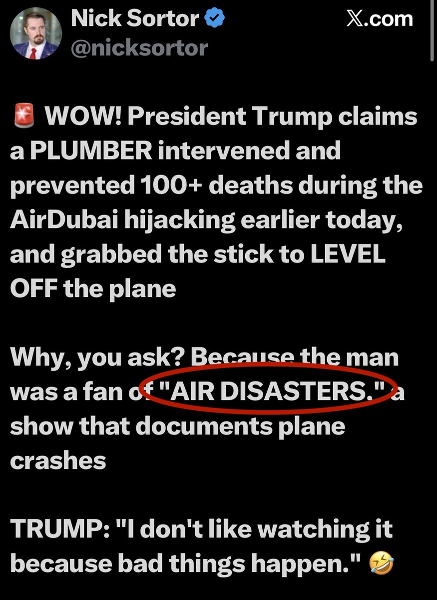 RealAbs1776's tweet photo. ARE YOU KIDDING ME? The dude that “saved the plane” watched Air Disasters. 

Which is a show exactly like Mayday. https://t.co/hPSMQoYrGa