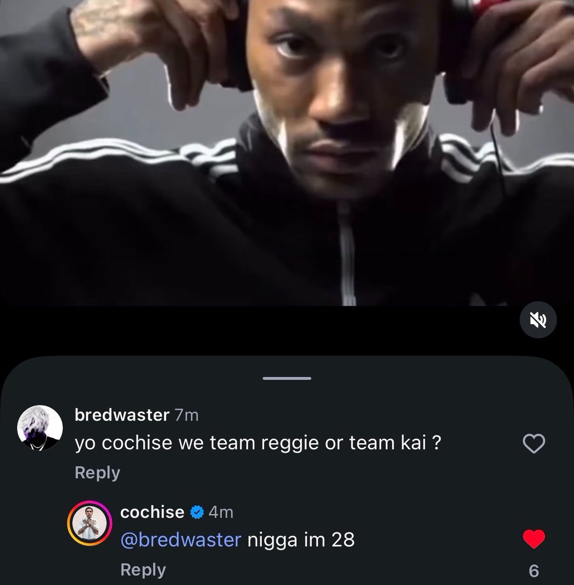 CochiseUpdates's tweet photo. Cochise weighs in on the Kai Cenat and Reggie beef after a fan asked which side he’s on 😭 

“nigga im 28” https://t.co/ktgkUHGKf9