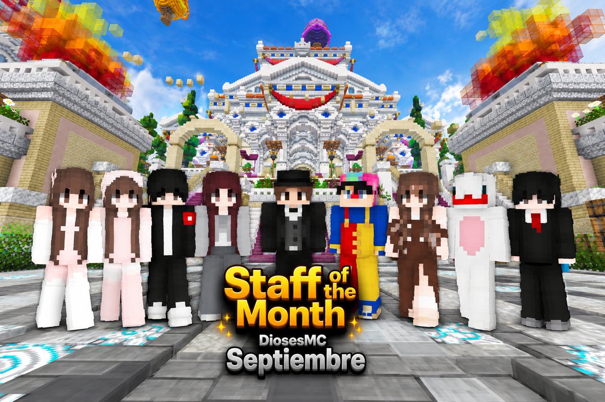 AlessiaGaming_'s tweet photo. September leaves me with a very special memory. π
π TOP 1 | Staff of the Month | Support @DiosesMcOficial | September 2026
Grateful for the trust. Ready for whatβs next.
@vegetta777 @WillyrexYT @marioruizyt
#DiosesMC #SOTM #StaffOfTheMonth #Minecraft https://t.co/jFRaLUoRVj