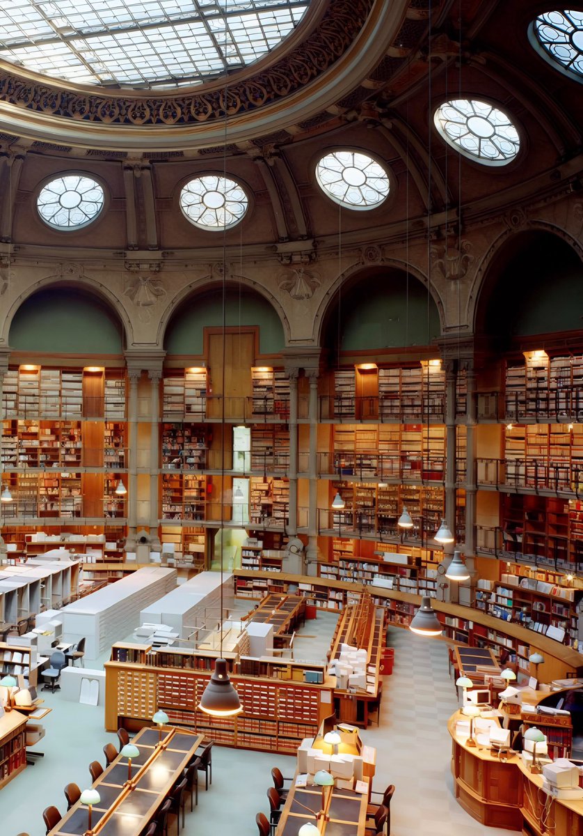 luusssso's tweet photo. Photographs of the Bibliothèque Nationale de France by Candida Höfer (1997-98) https://t.co/aVRZvuonnv