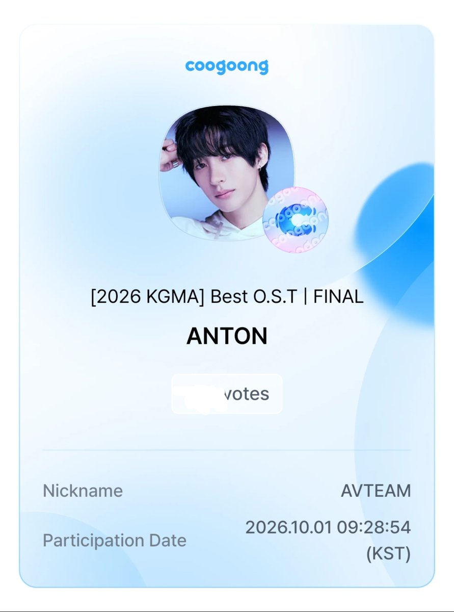 antonvotingteam's tweet photo. Teenys, don't forget to vote for #ANTON 🔥🫶 https://t.co/VW9oeChItA