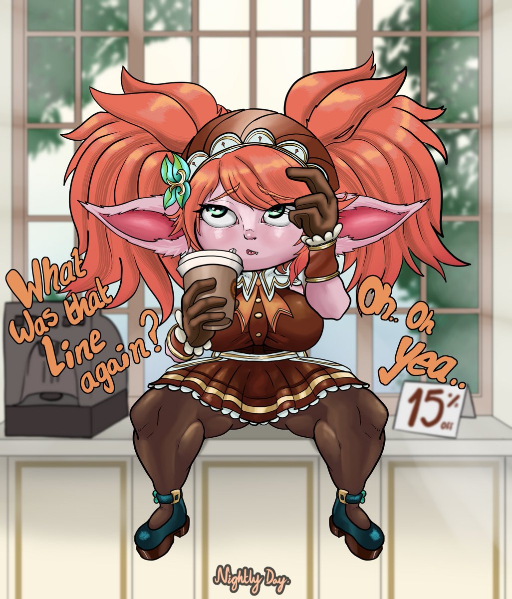 NightlyDayArt's tweet photo. Cafe Cutie Poppy 1/2

I think she nailed it promoting a sale is a fast way to get a promotion or at least I think it is :S anyway alts are on the way keep your eyes out. 👇 https://t.co/TIxohn2Zfl