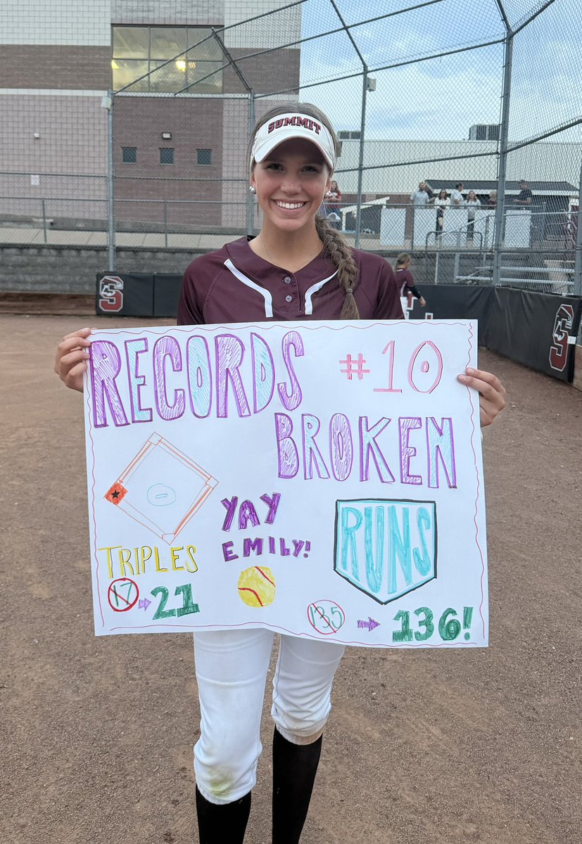 rshs_softball's tweet photo. She just keeps breaking records!! After breaking the hits record earlier in the season @emily_perone has broken the career runs scored and triples record in the last couple of weeks. It’s been a great career…hopefully more to come!!! Congrats Em!!! https://t.co/Hg5wm8jpvN