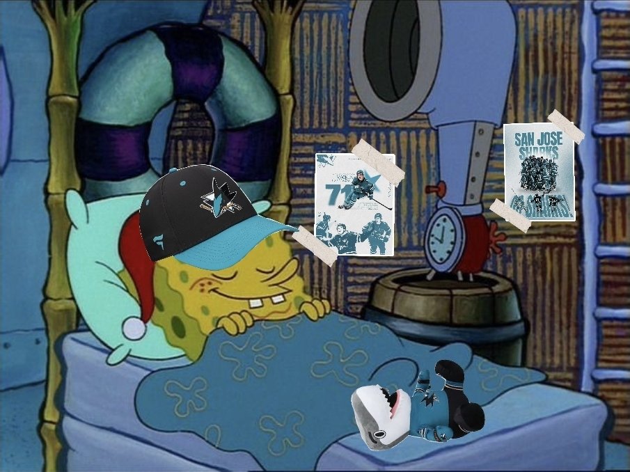 waytogorobin13's tweet photo. 'Twas the night before the sharks' first regular game of the season, when all through the house not a creature was stirring, not even a mouse. https://t.co/PHvM7ApqqK