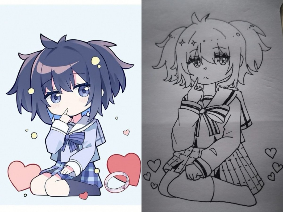Ru001w's tweet photo. Llevaba meses sin dibujar, me compré una pluma nueva de gel para motivarme y hice este dibujito 🍬 #happysugarlife #shio https://t.co/oHvtSiJ9dk