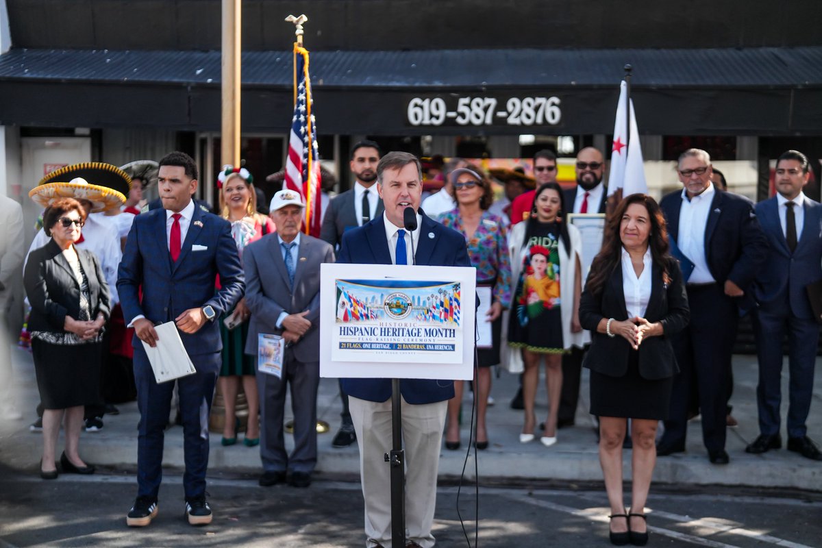 shaneharrisnow's tweet photo. Today we made history. Hoy hicimos historia. 

For the first time in San Diego County and at my direction, 21 Hispanic heritage flags were raised together in one ceremony — one by one, with a ceremonial bell honoring each heritage. 21 banderas. 21 momentos. Una herencia. 🔔

As an Afro-Latino with Puerto Rican roots, this moment carried a special pride for me. Seeing our cultures, our histories and our people represented together was deeply personal. Mi cultura. Mi herencia. Mi orgullo. 🇵🇷❤️

What made today even more powerful was seeing state, regional and local leaders, consular and cultural representatives, business leaders and community voices come from near and far to stand with us. To every speaker and leader who showed up and shared in this historic moment — muchísimas gracias.

A special thank you to Chula Vista Mayor John McCann and Vicky Hernandez & Illusion Hall for creating space for this vision, and to Gomez Trial Attorneys and Peterson’s Donut Corner for helping us bring it to life.

This was bigger than flags. Esto fue representación, cultura, comunidad y orgullo.

What began as a vision is now history — and hopefully, the beginning of a new tradition.

21 FLAGS. ONE HERITAGE. | 21 BANDERAS. UNA HERENCIA. 

#hispanicheritage #chulavista #sandiegocounty #21banderas
