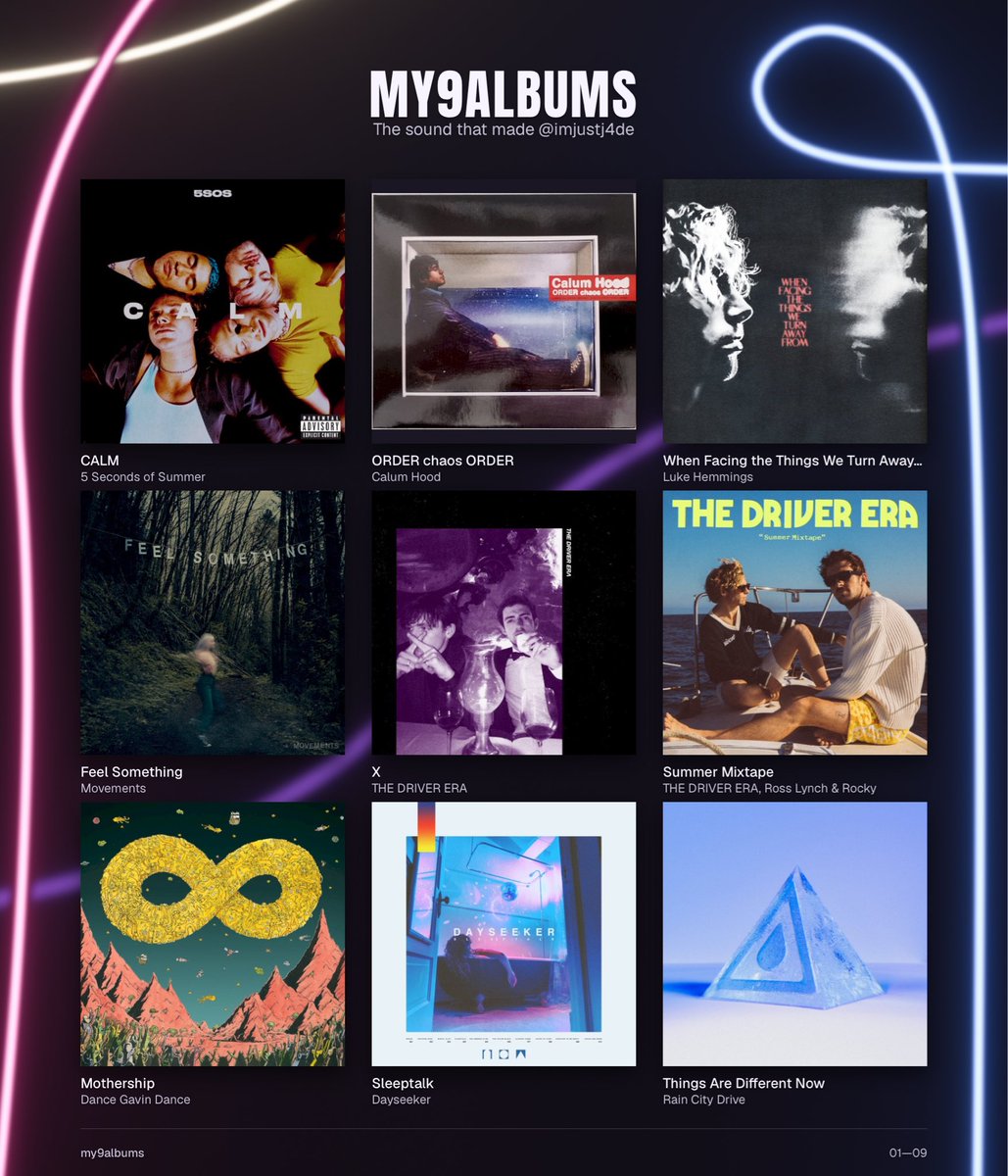 imjustj4de's tweet photo. 9 albums that shaped me in no particular order✨ https://t.co/OHOIp9qosj