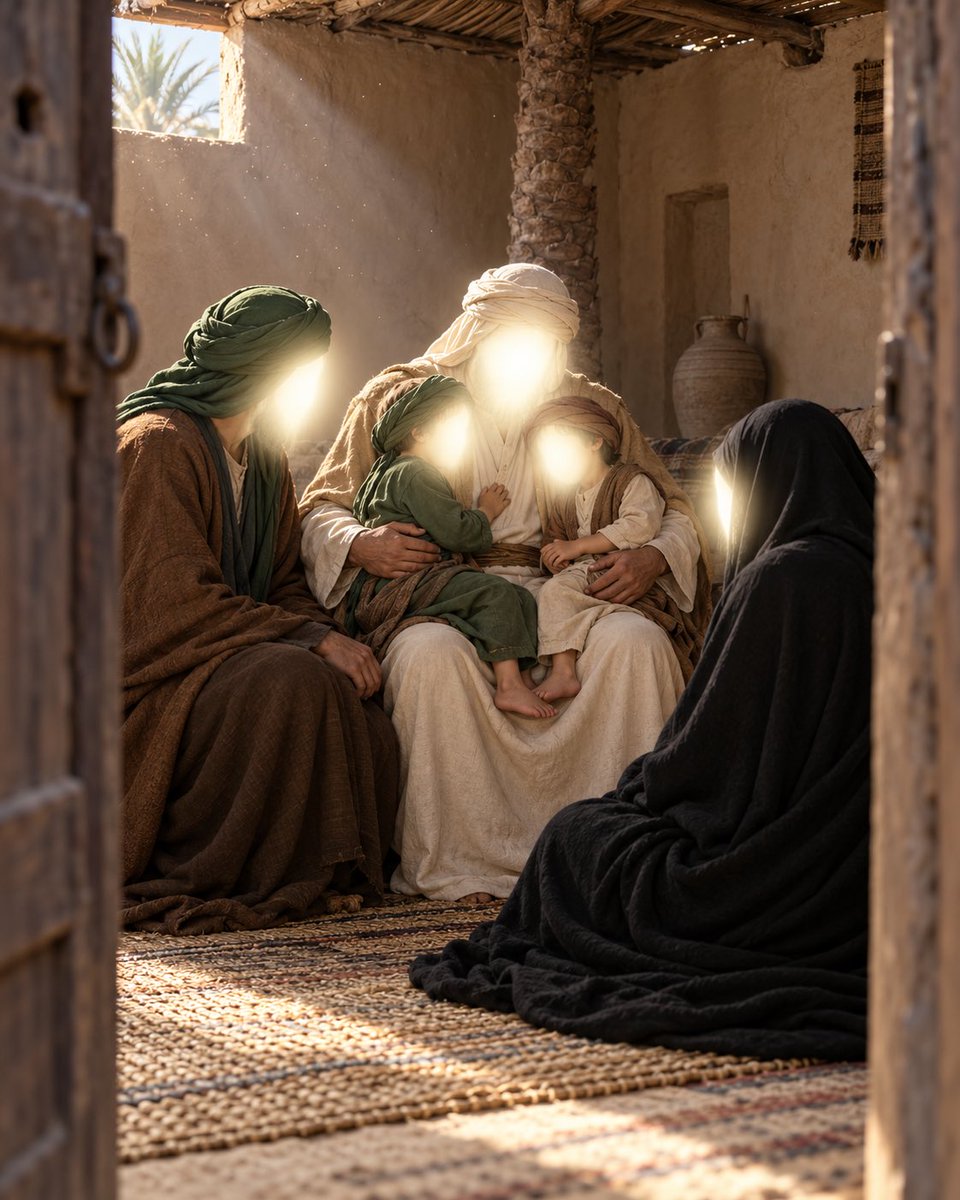 Najm072's tweet photo. روي إن رسول اللّٰه صلّى اللّٰه عليه وآله كان جالسًا ذات يوم، 
إذ أقبل الحسن عليه السلام، فلما رآه بكى، 
ثم قال: «إليّ يا بُنيّ». 
فما زال يدنيه حتى أجلسه على فخذه اليمنى.

ثم أقبل الحسين عليه السلام، فلما رآه بكى، 
ثم قال: «إليّ يا بُنيّ». 
فما زال يدنيه حتّى أجلسه على فخذه اليسرى.

ثم أقبلت فاطمة عليها السلام، فلما رآها بكى، 
ثم قال: «إليّ يا بُنيّة». 
فأجلسها بين يديه.

ثم أقبل أمير المؤمنين عليه السلام، فلما رآه بكى، 
ثم قال: «إليّ يا أخي». 
فما زال يدنيه حتّى أجلسه إلى جنبه الأيمن.

فقال له أصحابه: يا رسول اللّٰه، 
ما ترى واحدًا من هؤلاء إلا بكيت،
أوَما فيهم مَن تُسر برؤيته؟!

فقال صلّى اللّٰه عليه وآله:

والذي بعثني بالنبوة واصطفاني على جميع البرية، 
إني وإياهم لأكرم الخلق على اللّٰه عز وجل، 
وما على وجه الأرض نسمة أحب إليّ منهم.

ثم قام صلّى اللّٰه عليه وآله وهو يقول:

🤲 «اللهم إني أشكو إليك ما يلقى أهل بيتي بعدي».

📚 المصدر: أمالي الصدوق.