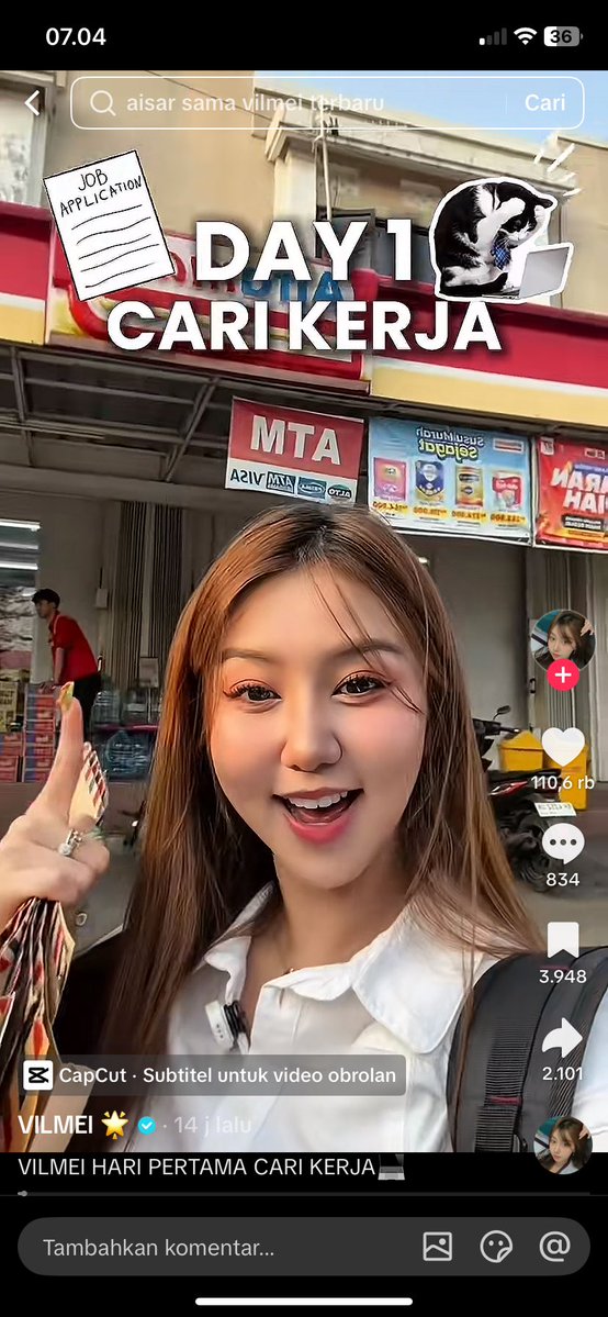 helokev's tweet photo. gua ga ngerti dah sama jalan pikiran orang kaya gini, ditengah tengah orang yang lagi susah nyari pekerjaan dia malah bikin konten kaya gini, empati lu kaga ada Vilmei, najis caper bgt, miris. https://t.co/qxM87TDo6R