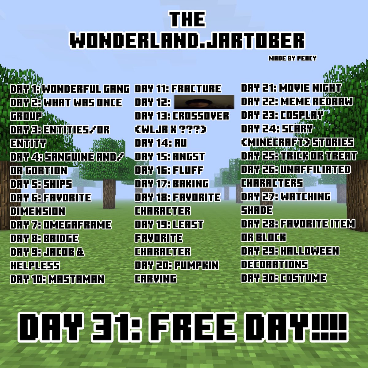 Thefellowpossum's tweet photo. Hey guys!!! Come join my wonderland.jarctober please its very fun you guys 
#wonderlandjar https://t.co/8zo6ezmyvv