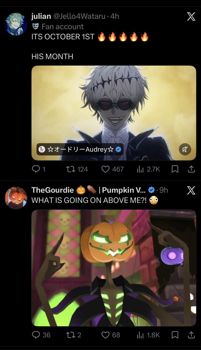 jiveforlif's tweet photo. @TheGourdie A perfect match actually 💀🎃 https://t.co/gHh4UYI832