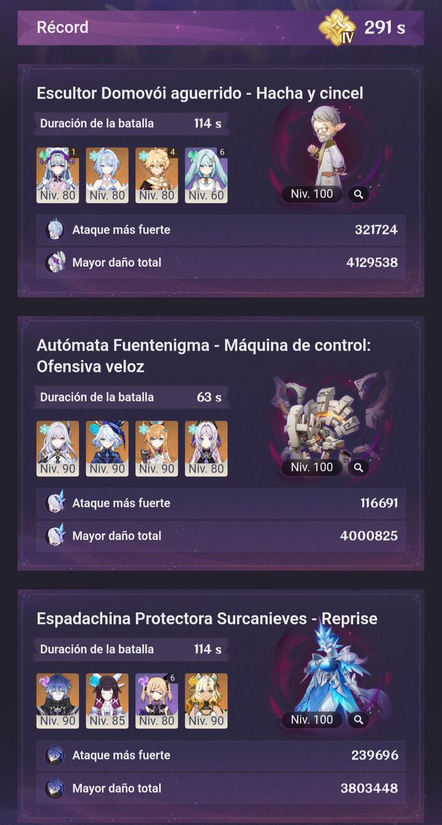 Yve_rnva's tweet photo. @pingwonista Casi 300 (en mi defensa, saque más tiempo de lo debido por culpa de que el jefe 3 se pone un escudo de 9999 años) https://t.co/wSqvNkA99V