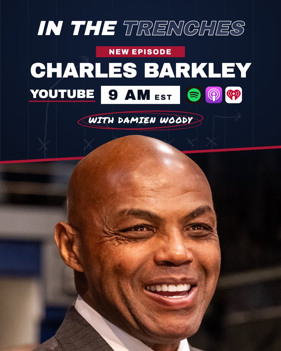 InTheTrenchesDW's tweet photo. Charles Barkley joins us on the show tomorrow! We talk Auburn, life on campus with Bo Jackson, NIL mayhem, the NFL’s best and life after Inside the NBA.

Make sure you’re subscribed on YouTube and have notifications turned on for tomorrow morning’s drop!

https://t.co/ApSdU4lr5J https://t.co/mxDEkELnVu
