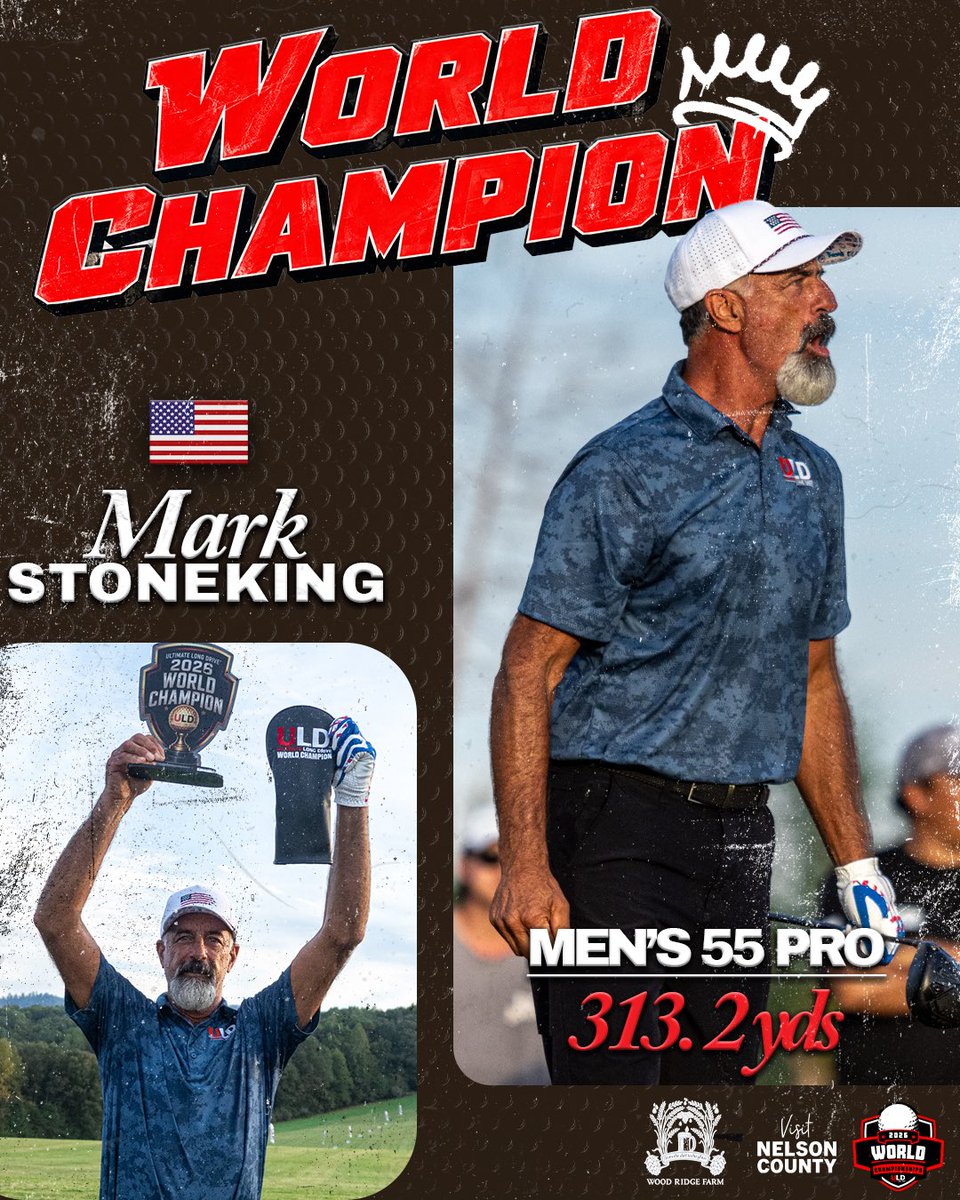 ULDChampionship's tweet photo. ONCE AGAIN! Mark Stoneking is your Men’s 55 Pro 2026 World Champion🏆🇺🇸
#ULD #ultimatelongdrive https://t.co/6TBGdP0Jyu