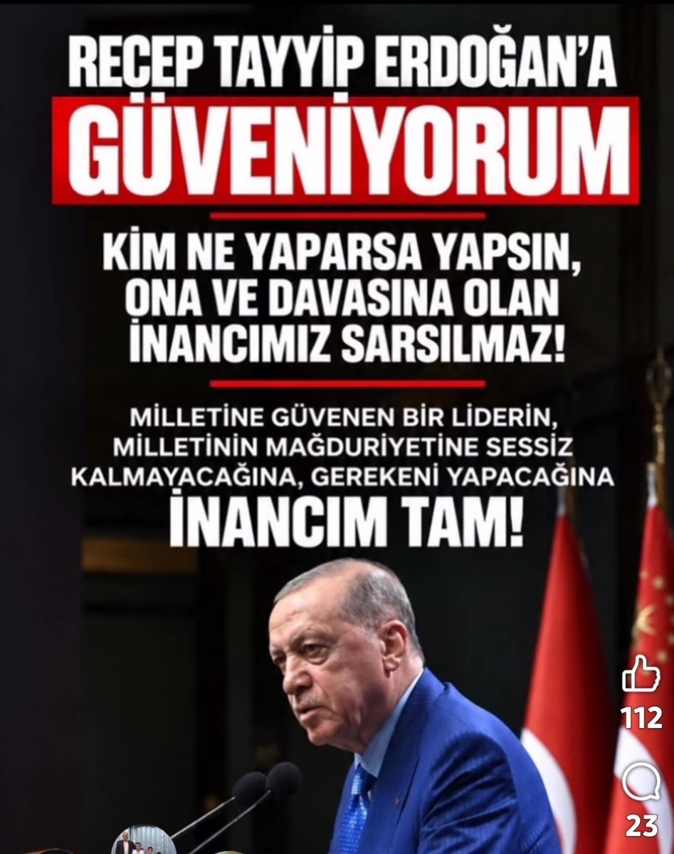 632_busra's tweet photo. RECEP TAYYİP ERDOĞAN’A GÜVENİM TAM! 🇹🇷

Sadakatimiz sarsılmaz, duruşumuz değişmez!
Biz ona sadece destek vermedik, gönlümüzü de verdik. Milletin hakkı/hukukunun korunacağına, mağduriyetlerin giderileceğine ve gerekenin yapılacağına olan inancımız da tamdır... 

🔈Kim ne derse desin, ne yaparsa yapsın bizim Ona inancımız sarsılmaz... 

Ölümüne Reis...☝