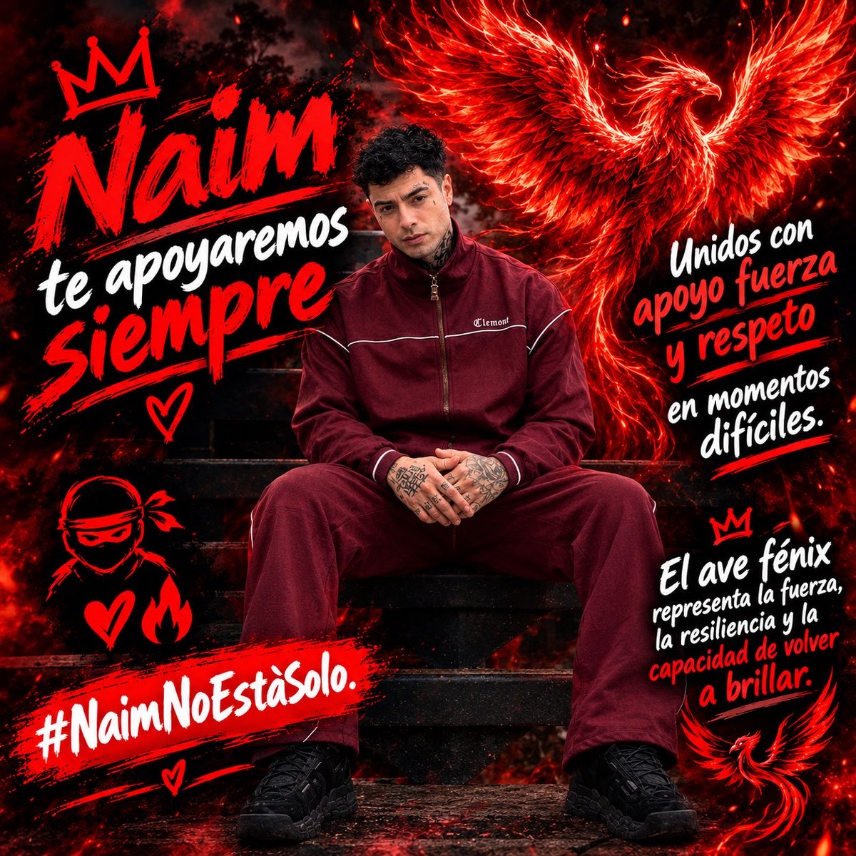 MauBans77's tweet photo. Naim te apoyaremos siempre 🥷🏼💙🔥#NaimNoEstàSolo. https://t.co/p9gEYyqOBK