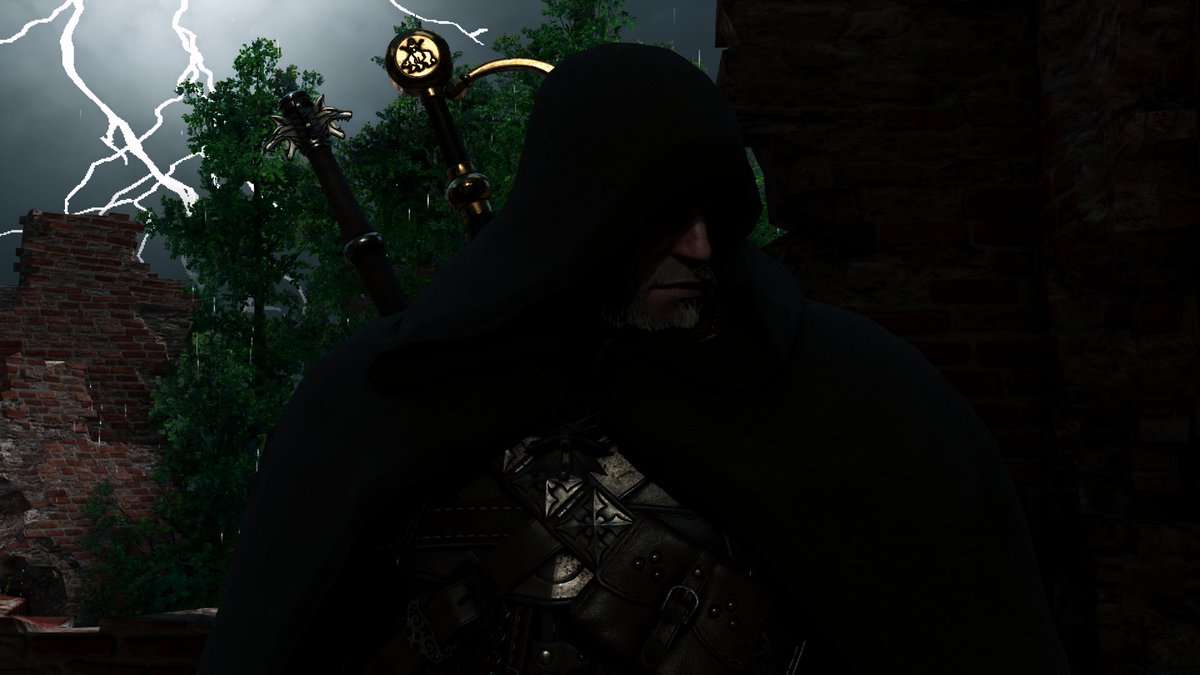 Prowlenson's tweet photo. This hood mod is amazing #TheWitcher3Remaster #TheWitcher3 https://t.co/mmnreFgUyk