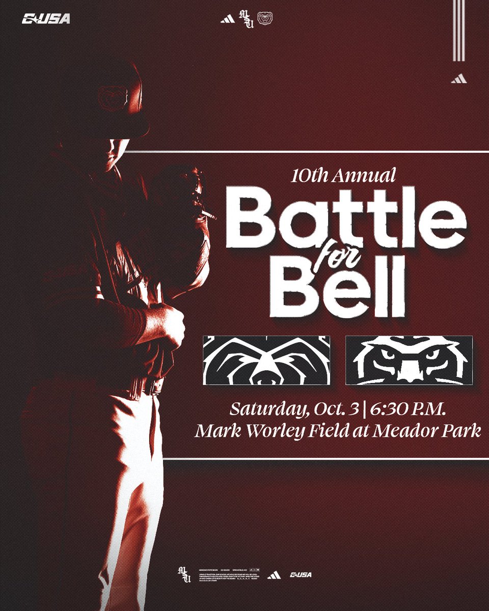MoStateBSB's tweet photo. 3️⃣ days til Battle for Bell ‼️🛎️

#GoBears | #NoStateLikeMoState https://t.co/OQ3Ooe9ltW