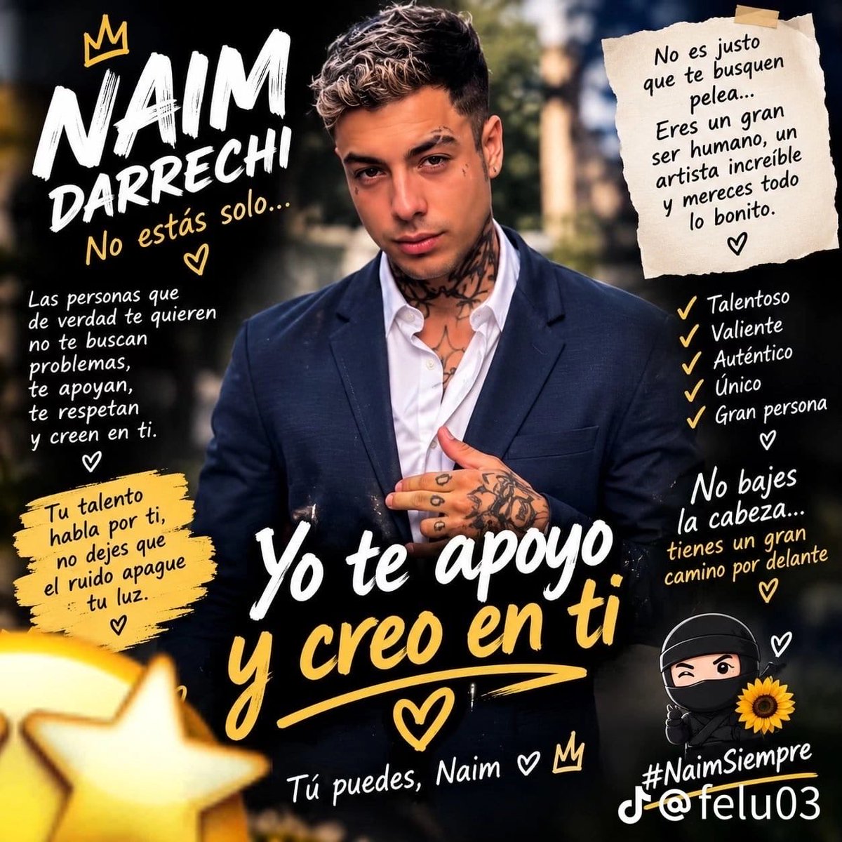 vamsi_vat's tweet photo. @KariHidj Eres un ser sencillo, siempre piensas en los demás
#NaimNoEstaSolo https://t.co/rcqCzxK2mU