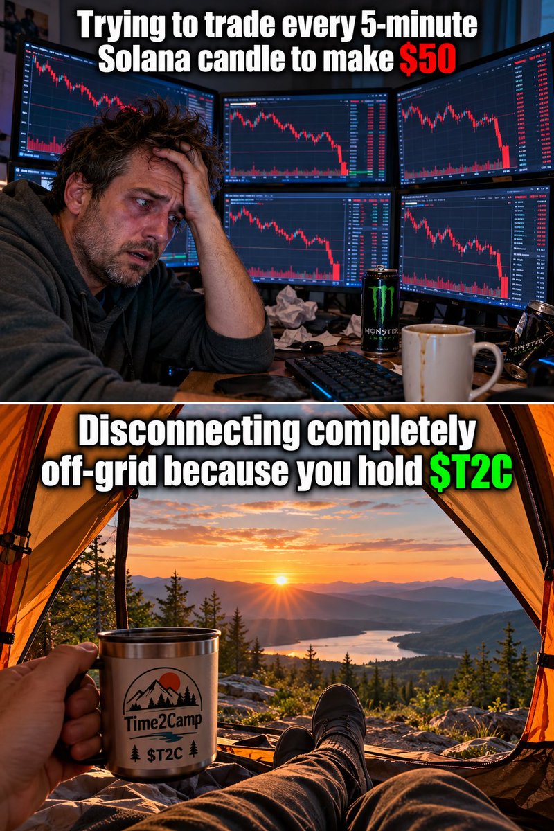Time2CampCoin's tweet photo. Sometimes the best trade is packing the trailer and turning off the phone. Catch us at the campfire. ⛺🌲 $T2C https://t.co/l8N4luhvLF