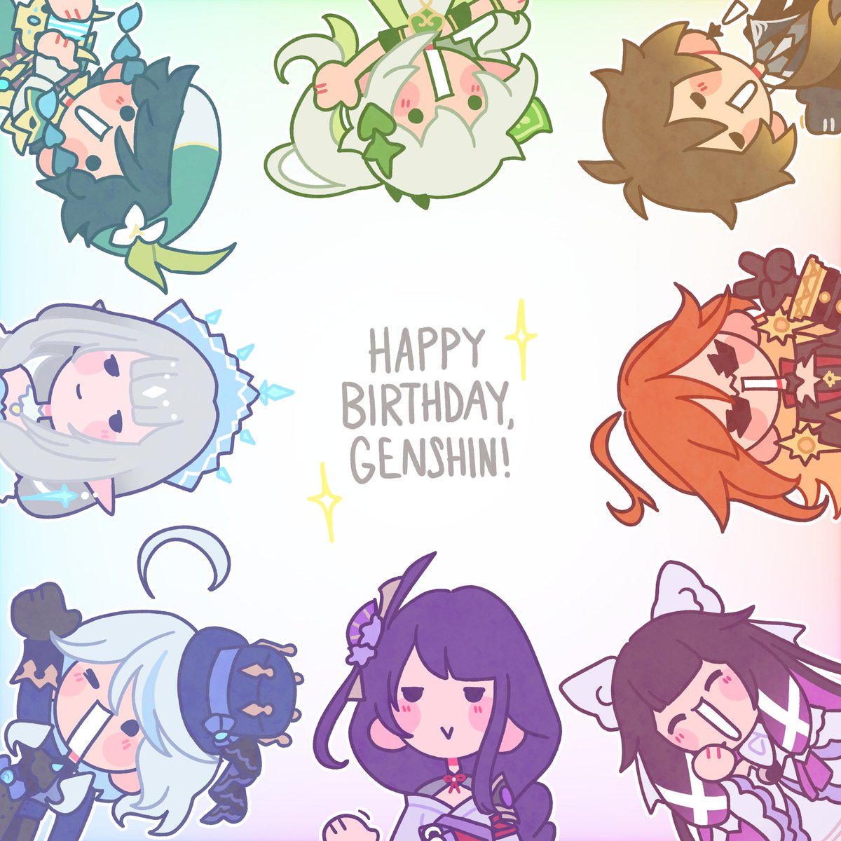 AracanthusDraws's tweet photo. A little late to the party, but Happy Birthday, Genshin!! ✨ https://t.co/PPxpL6UZq5