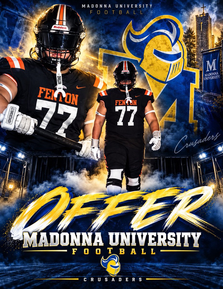 Huntera32008370's tweet photo. After a great conversation from coach @Coach_Crocker53 I’m blessed too receive an offer too @MUCrusadersFB!! AGTG #12

@FlintPrepFan @MichFBFrenzy @TheD_Zone @PrepRedzoneMI https://t.co/dbXeV7VHfh