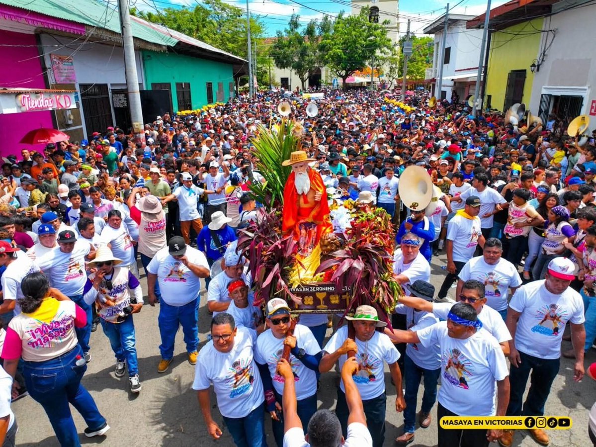 radio580nic's tweet photo. 📍🇳🇮 La amplia participación de las familias de #Masaya, #León y #Bluefields que con mucho entusiasmo han participado en las fiestas tradicionales en honor a San Jerónimo, fue destacada este miércoles por la Copresidenta Rosario Murillo. #Radio580 #Nicaragua https://t.co/mpaBgtsy5F