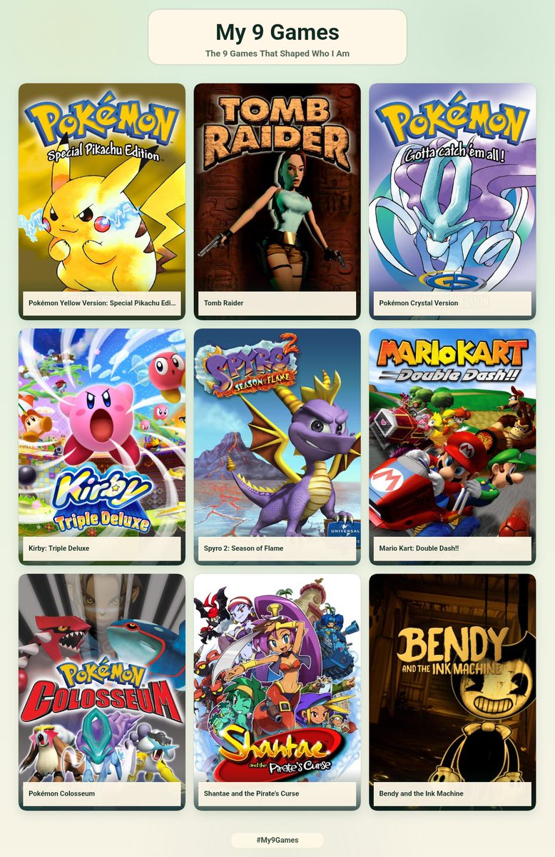 nurse_sylvy's tweet photo. From Bluesky, these are the games that define me https://t.co/s9uE5t6hcH