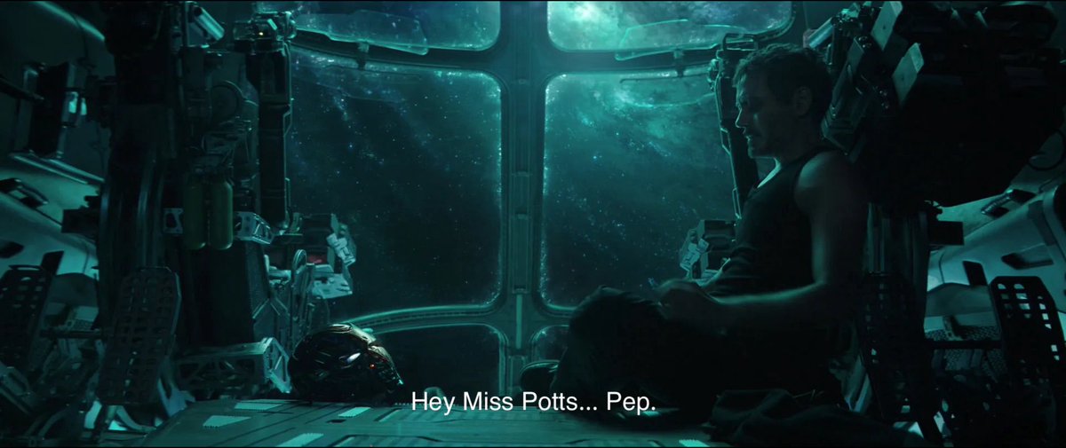 peppertcny's tweet photo. Tony making it a habit to record messages for Pepper after he couldn’t to say goodbye to her when he flew into the wormhole :( https://t.co/qUtO8o0Piv