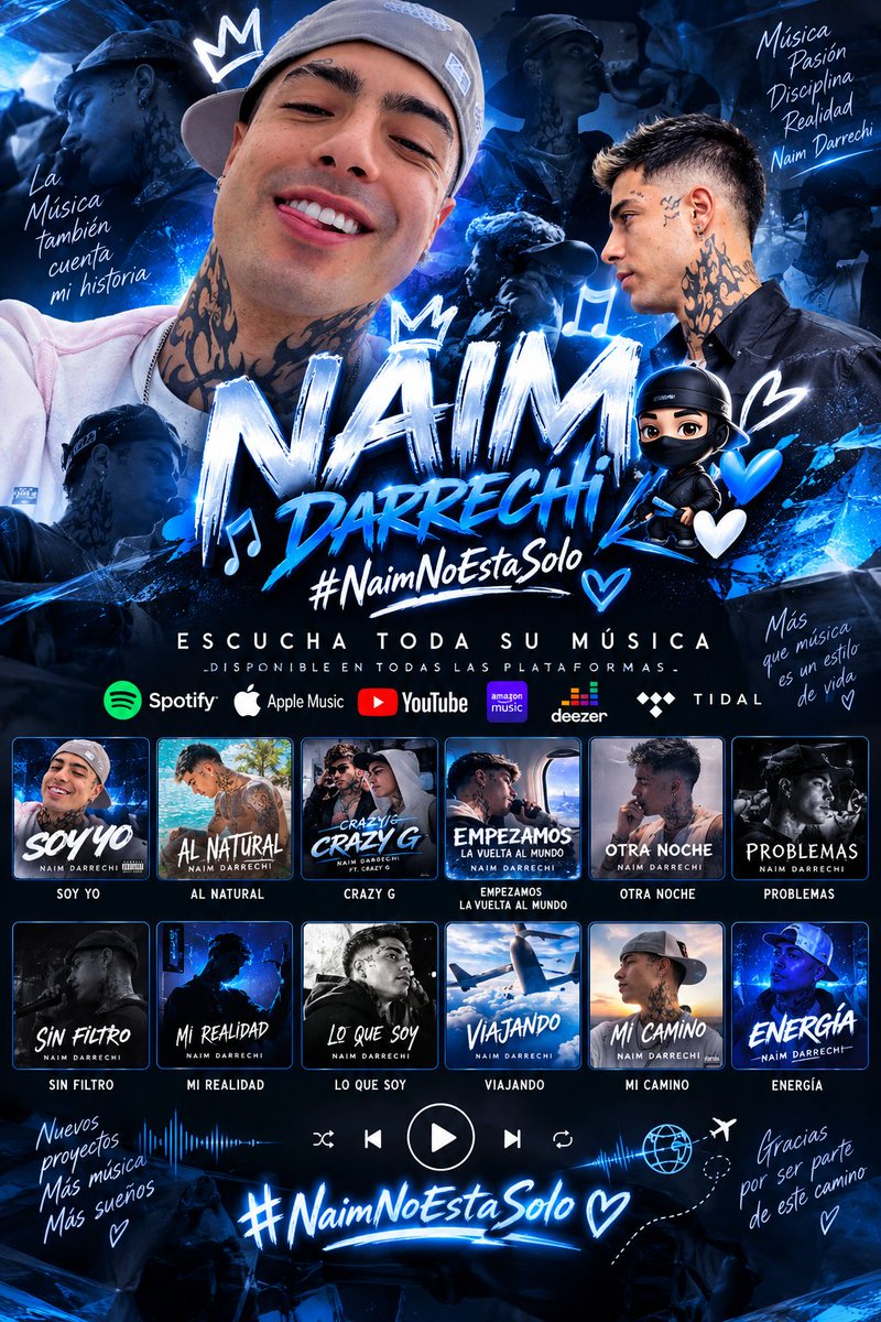 nashiivlu's tweet photo. Me gusta la música de Naim Darrechi porque no solo se escucha, se siente. Cada canción tiene una energía diferente y siempre encuentro alguna con la que puedo.
#NaimNoEstaSolo https://t.co/B8HW6NtUdf
